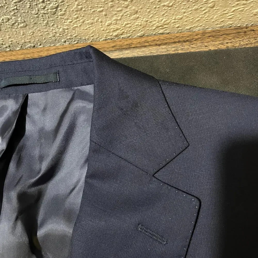 SuitSupply Blazer 42 Long Navy Wool Lazio Vitale Barberis Canonico Sport Coat